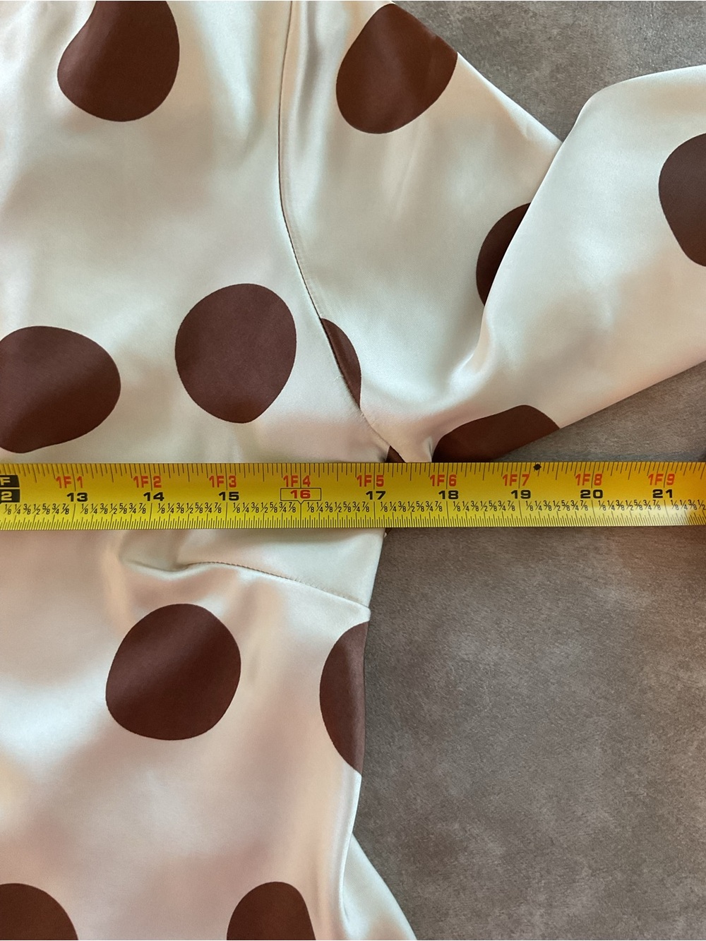 Free People Cream Mini Dress with Brown Polka Dots - Picture 6 of 7